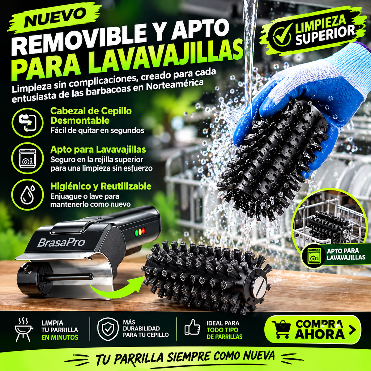BRASAPRO - LIMPIADOR DE PARRILLA