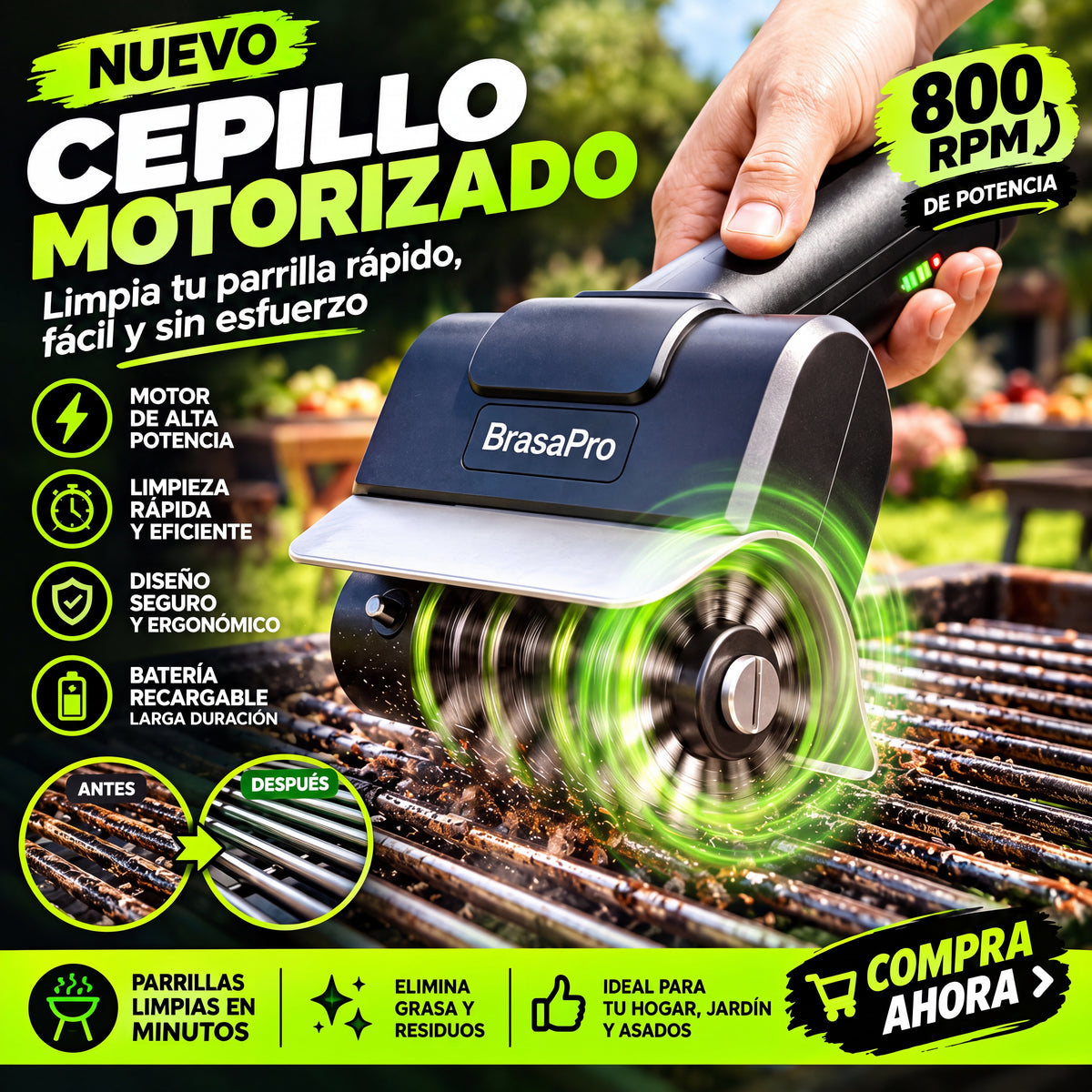 BRASAPRO - LIMPIADOR DE PARRILLA